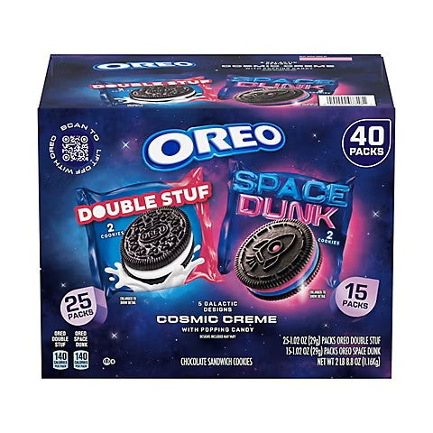 Oreo Space Dunk Chocolate Sandwich Cookies Snack Packs, 40 pk.