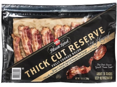 Hormel Black Thick Cut Fully Cooked Bacon 36 ct.