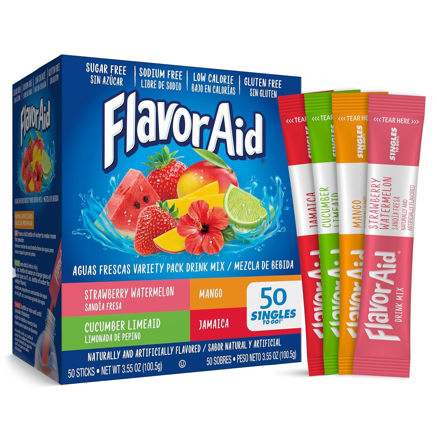 Flavor Aid Aguas Frescas Singles To Go Powdered Drink Mix, 1 Box