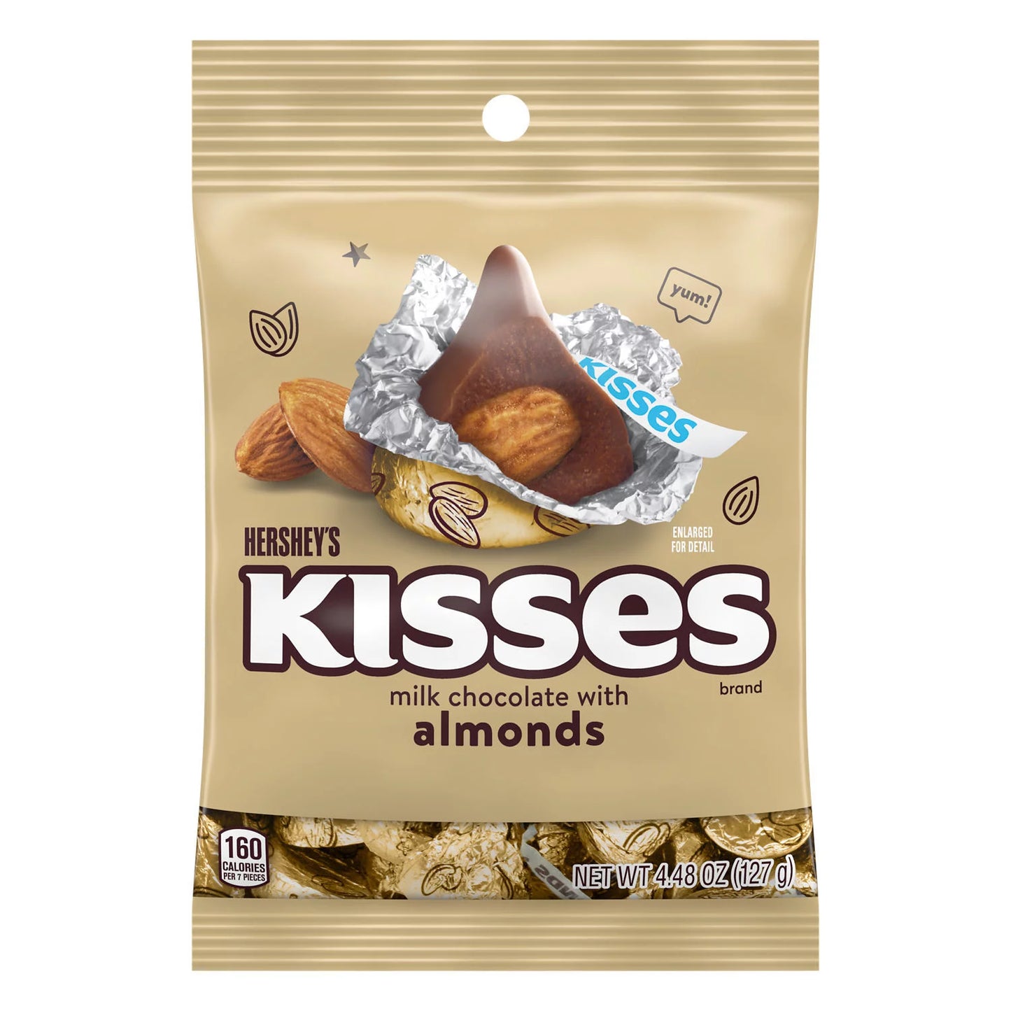 Hersheys Kisses - Milk Chocolate with Almonds Individually Wrapped