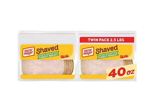 Oscar Mayer Extra-Lean Oven Roasted Turkey Breast Sliced Lunch Meat, 2 pk.