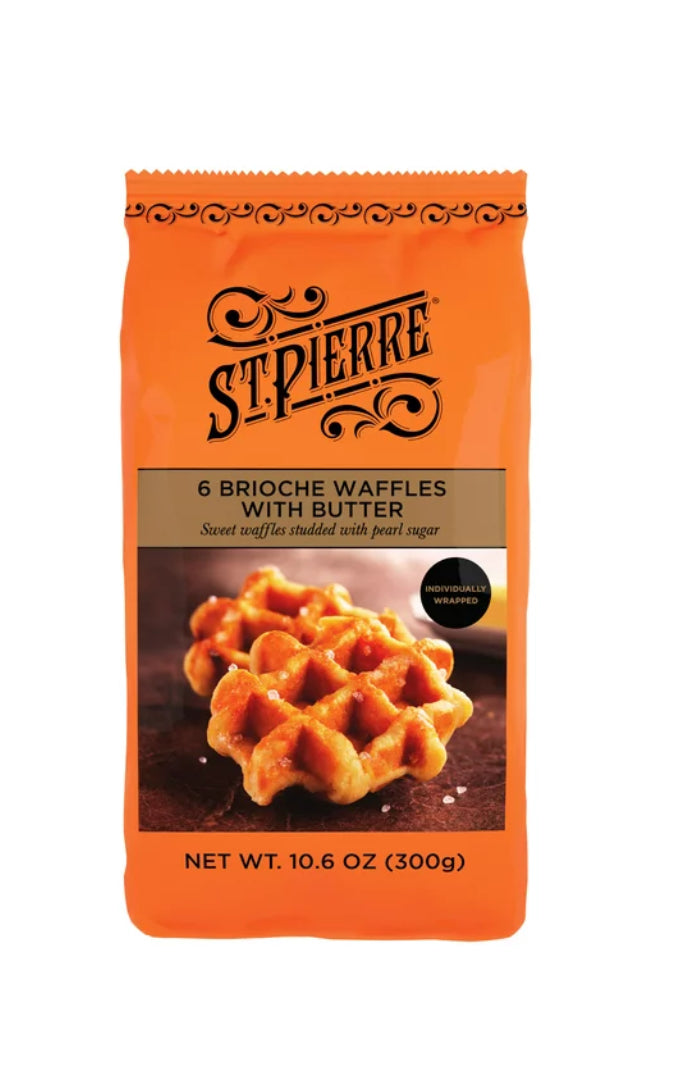 St. Pierre Brioche Waffles with Butter, 6 Ct