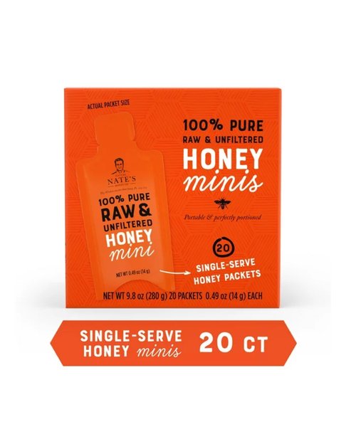 Nature Nate's Honey Minis 100% Pure Raw and Unfiltered Honey