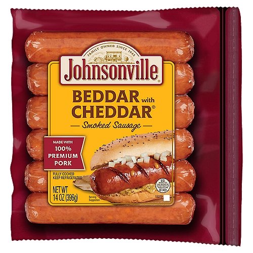 Johnsonville Beddar with Cheddar Smoked Sausage, 6 ct