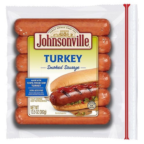 Johnsonville Turkey Smoked Sausage, 6 ct