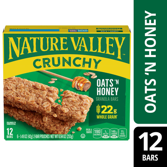 Nature Valley Crunchy Granola Bars- Oats N’ Honey 6 ct