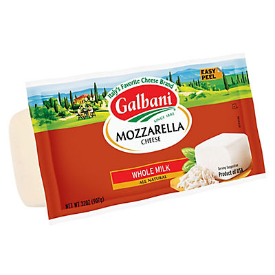 Bloque de queso mozzarella con leche entera Galbani