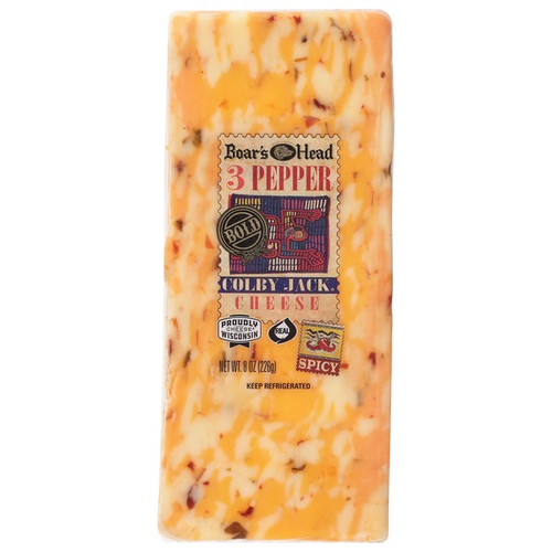 Boar's Head Bold 3 Pepper Colby Jack Cheese Block