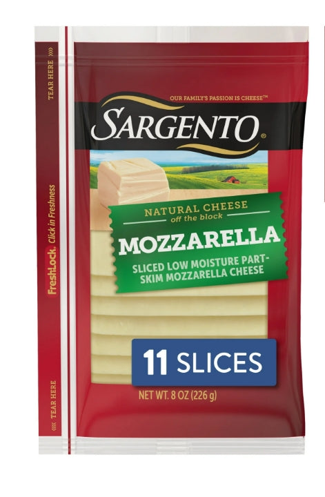 Sargento Sliced Mozzarella Natural Cheese, 11 Slices