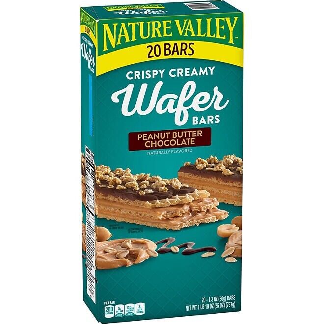 Nature Valley Peanut Butter Crispy Creamy Wafer Bars, 20 ct.