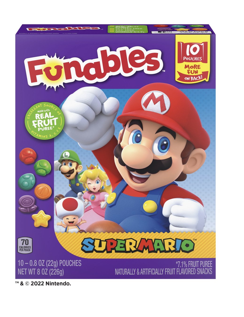 Funables Super Mario Fruit Snacks - 10 ct