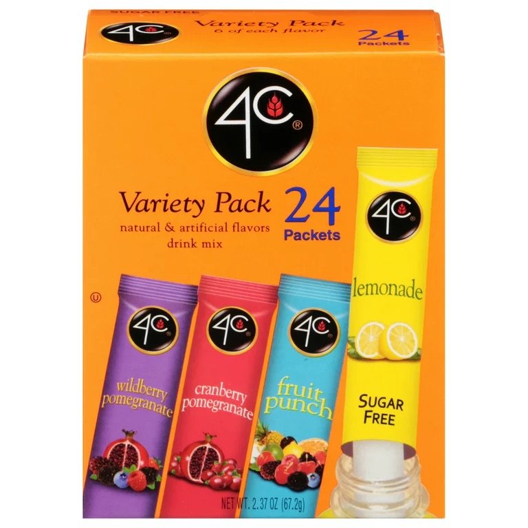 4C Variety Pack Powdered Drink Mix 24 ct