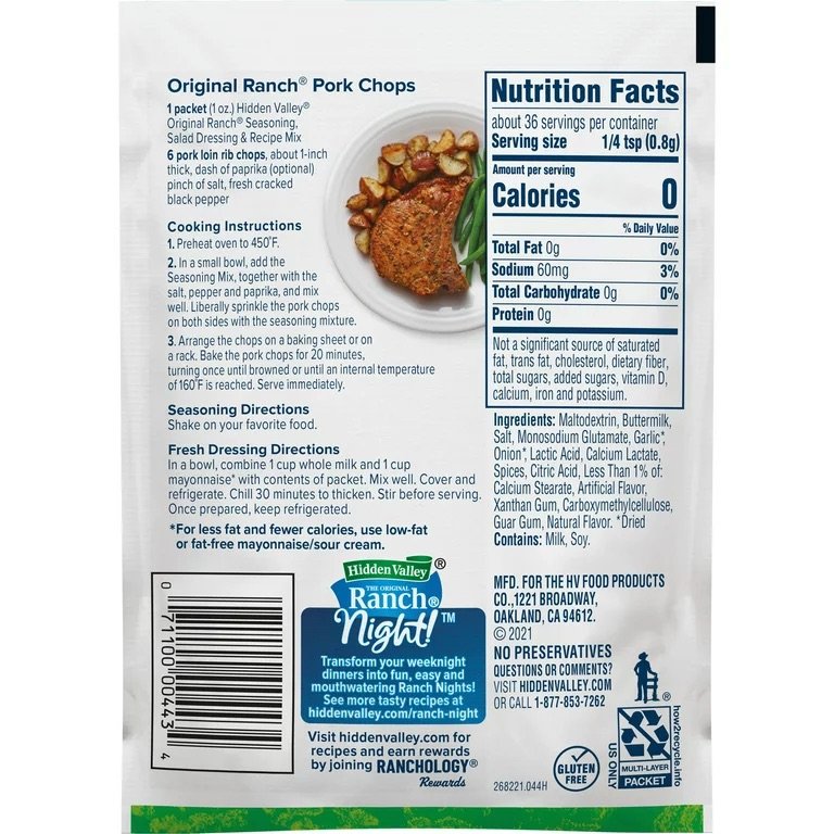 Hidden Valley Ranch Seasoning Mix - 1 packet