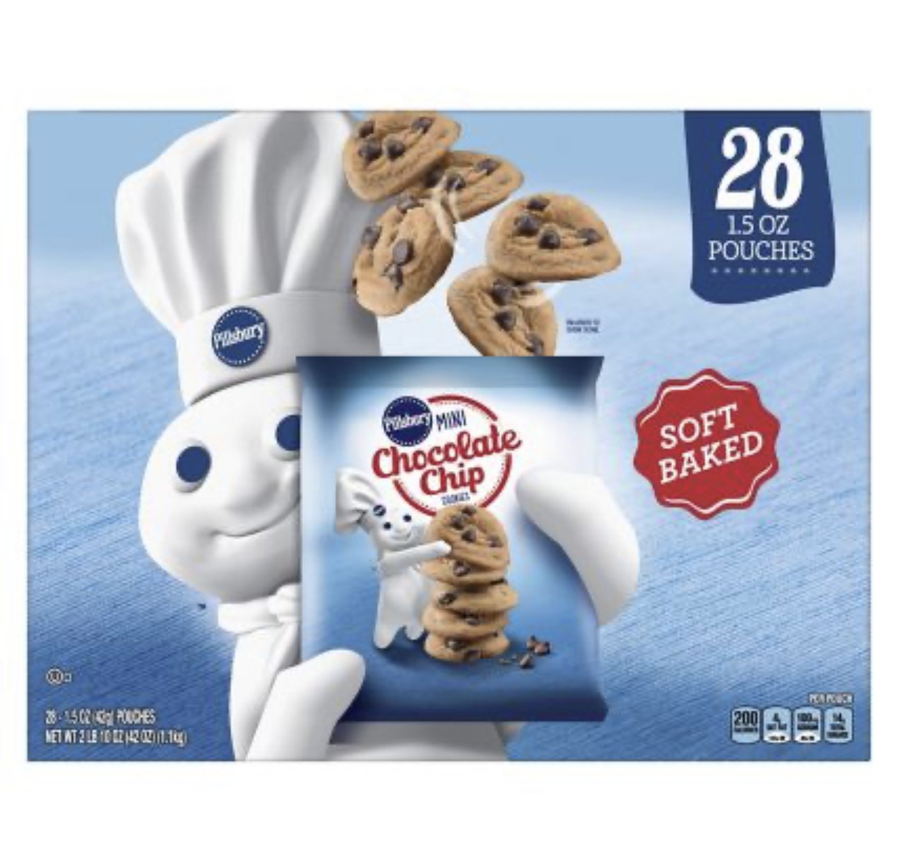 Pillsbury Soft Baked Mini Chocolate Chip Cookies, 28 ct.