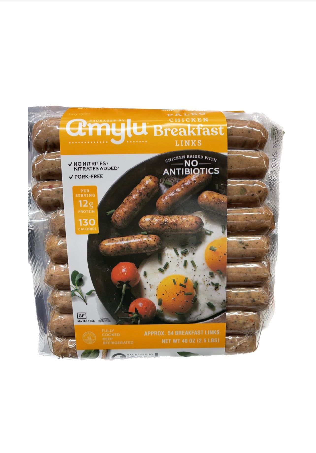 AmyLu Chicken Breakfast Links- 54 Links- 2.5lbs