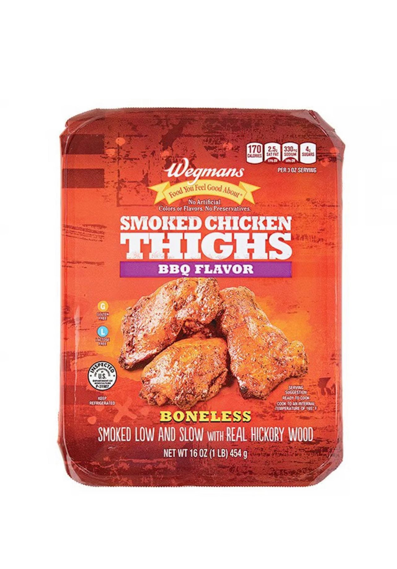 Boneless Smoked Chicken Thighs BBQ Flavor - 16 oz