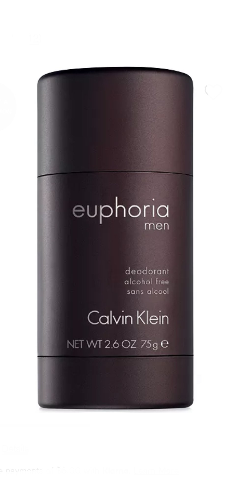 CALVIN KLEIN euphoria Men Deodorant Stick, 2.6 oz