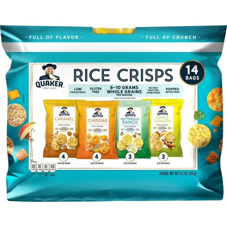 Quaker Rice Crisps Sweet & Savory - 14 ct