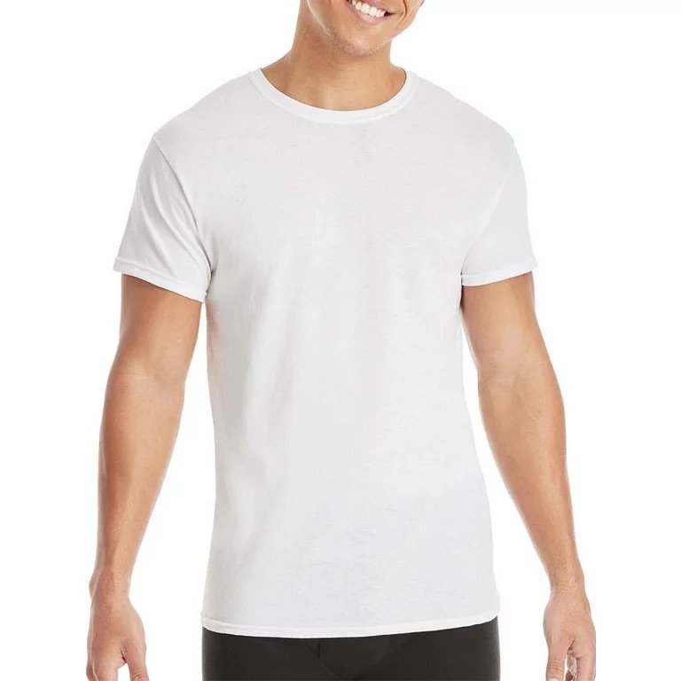 Hanes White Crew T-Shirts - 3PK