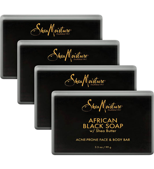 African Black Soap with Shea Butter 4-Pack