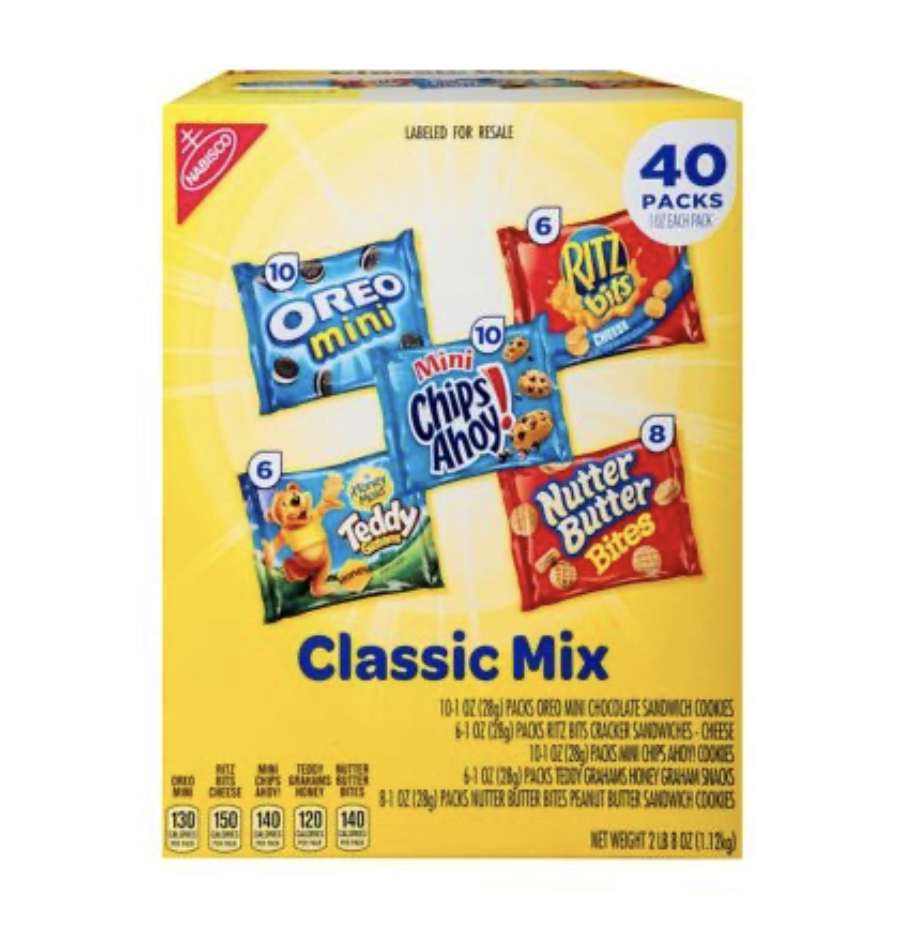 Nabisco Classic Mix Variety Pack, 40 pk