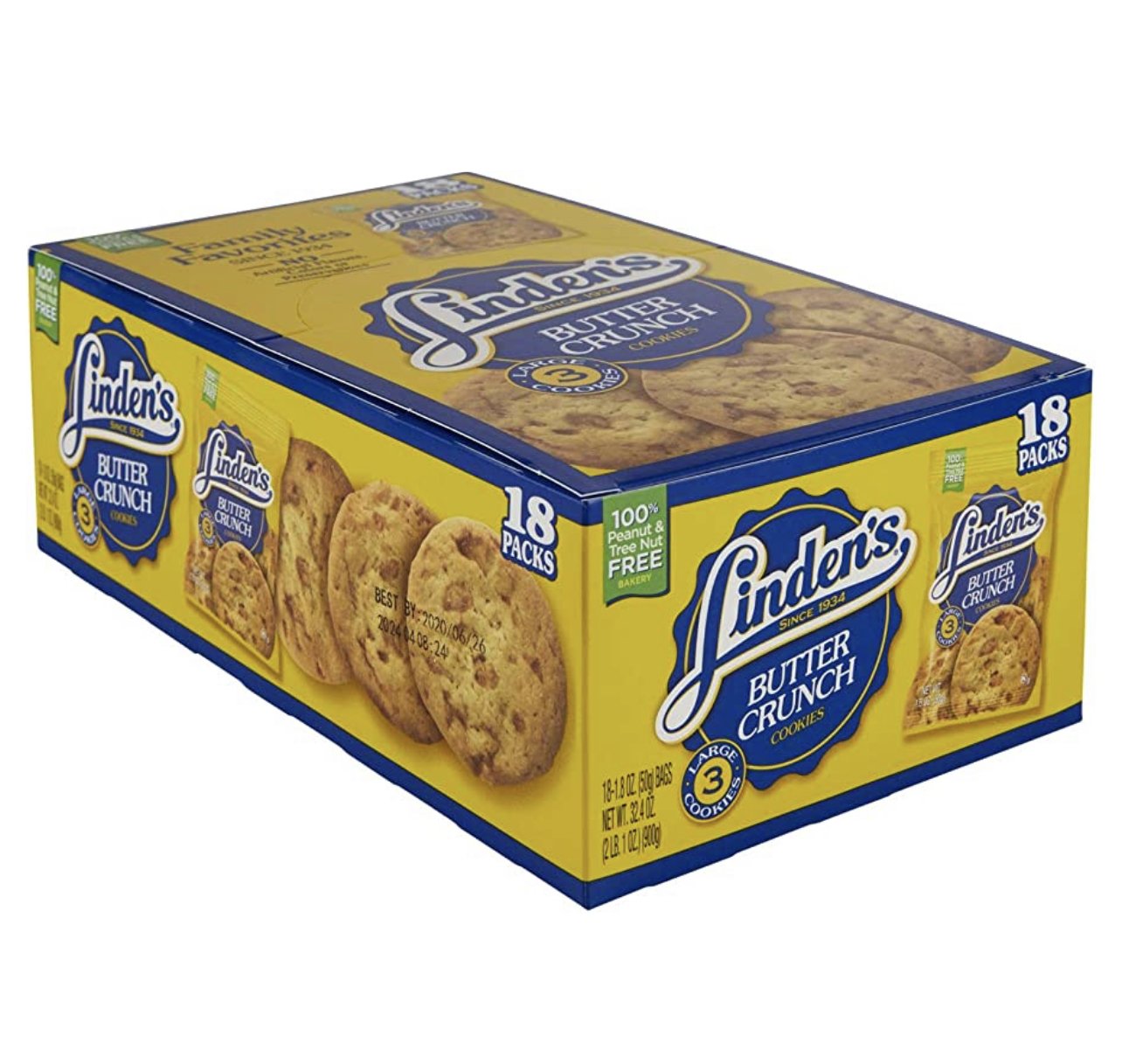 Linden Cookies 18 pk - Choose Flavor