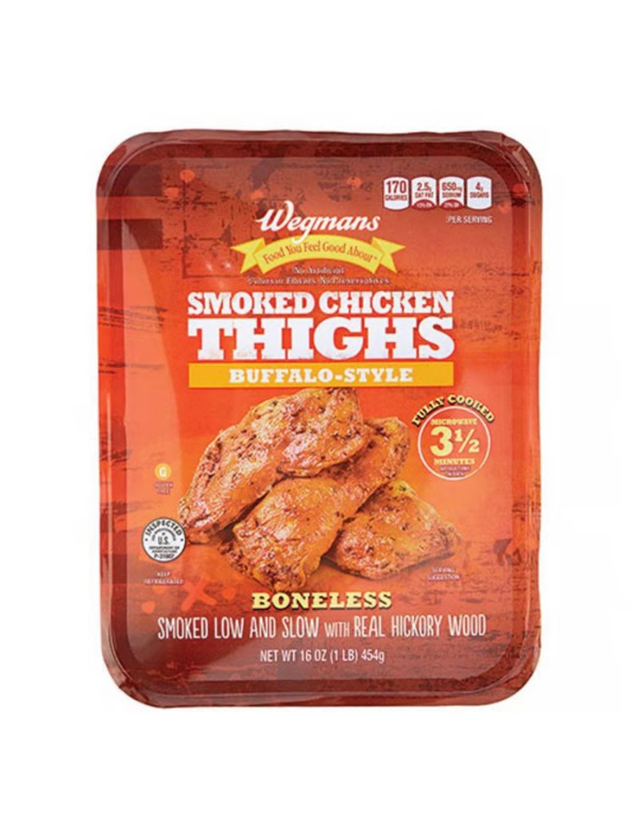 Boneless Smoked Chicken Thighs Buffalo Style - 16 oz