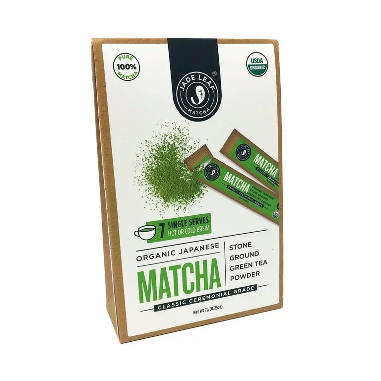 Jade Leaf Organic Japanese Matcha Powdered Tea - 7ct