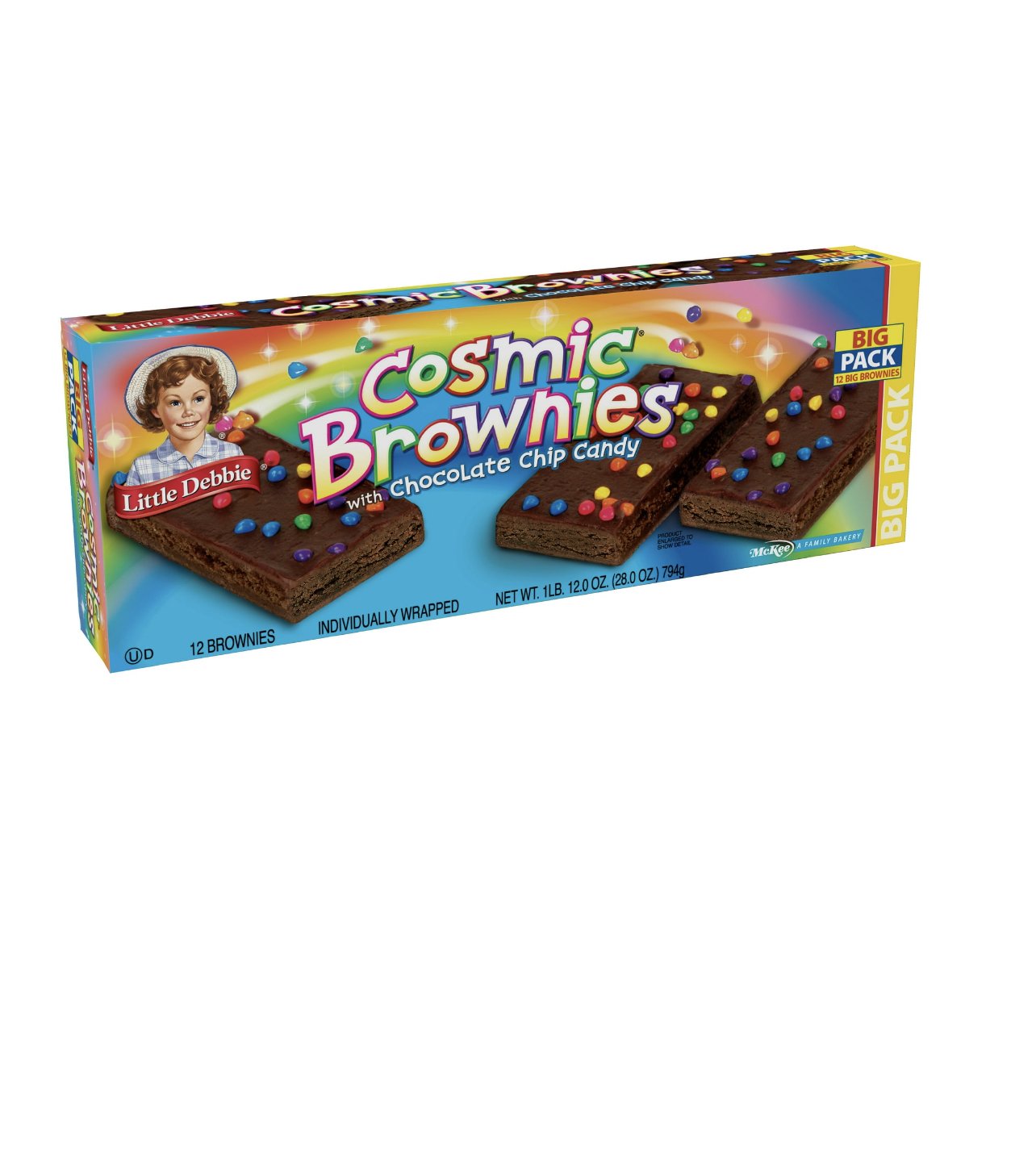 Little Debbie Big Pack Cosmic Brownies with Chocolate Chip Candy - 12 CT