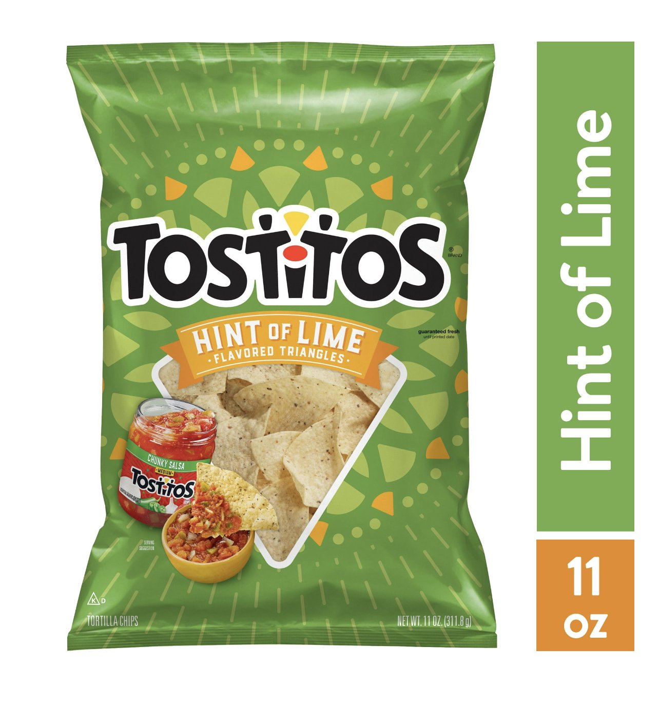 Tostitos Tortilla Chips Hint of Lime, 11 Oz