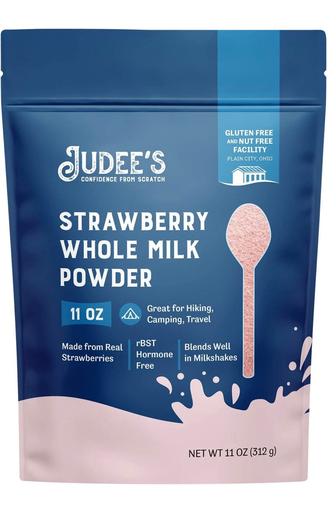 Strawberry Whole Milk Powder - 11 oz