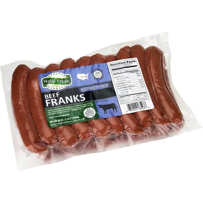 Halal Fresh Beef Franks 2lbs