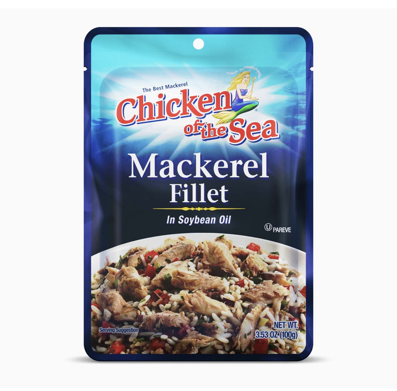 Mackerel Fillet Pouch in Soybean Oil - 3.5 oz