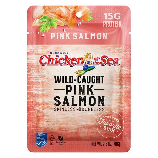 Chicken of the Sea Pink Salmon, Wild- Caught, Skinless and Boneless  2.5 oz