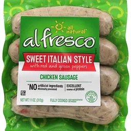 Al Fresco Sweet Italian Style with Red and Green Peppers Chicken Sausage 11 oz