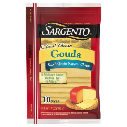 Sargento Cheese Natural Gouda Sliced 10 ct - 7oz