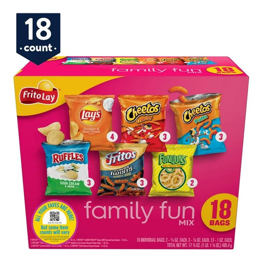 Frito-Lay Snacks Mix Variety Pack,  18 ct -  Choose your Flavor