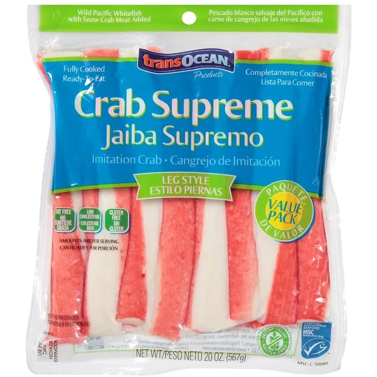 TransOcean Crab Supreme Fresh Imitation Crab Legs 1.25lbs