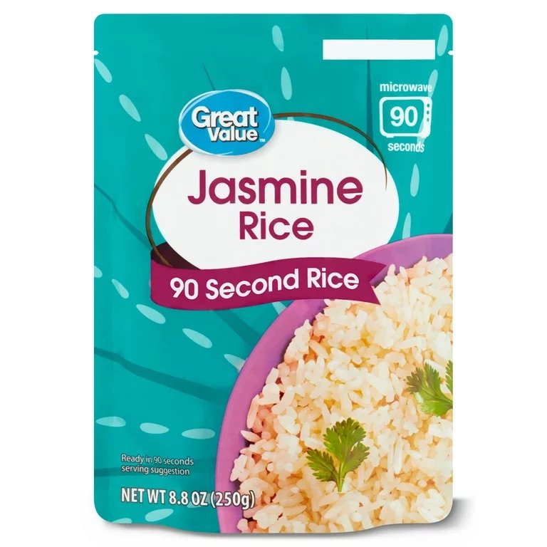 Great Value 90 Second Rice Pouch - 8.8 oz. - Choose your Flavor