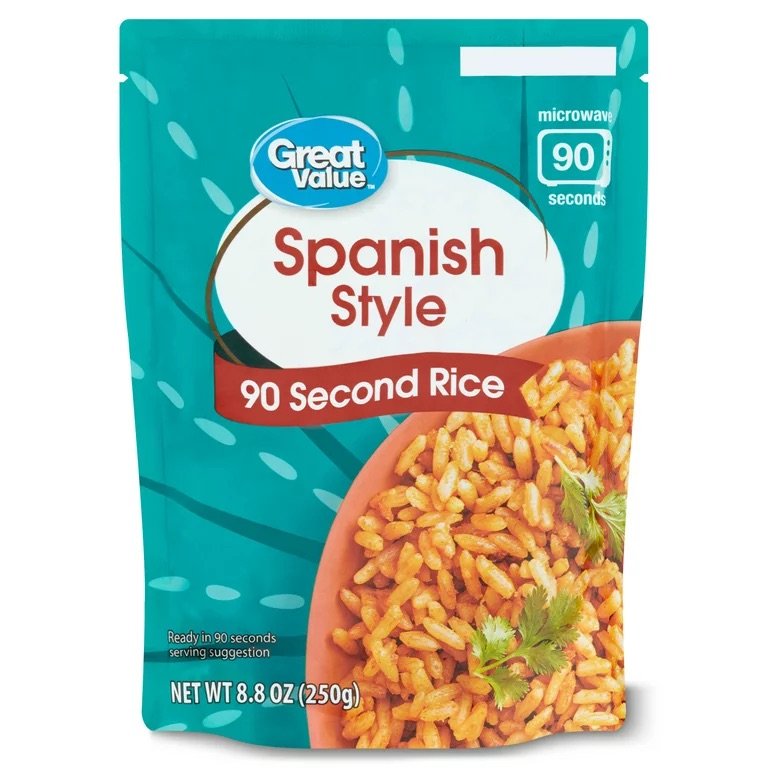 Great Value 90 Second Rice Pouch - 8.8 oz. - Choose your Flavor