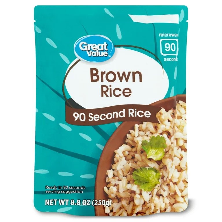 Great Value 90 Second Rice Pouch - 8.8 oz. - Choose your Flavor