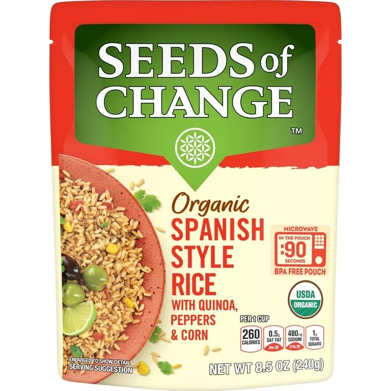 Seeds of Change Certified Organic  90 second Rice 8.5 oz - Choose your Flavor