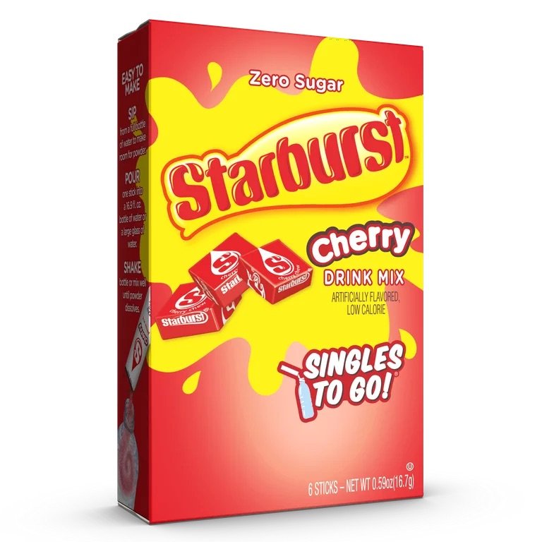 Starburst - Singles to go  Powdered Drink Mix 6 ct - Choose your Flavor