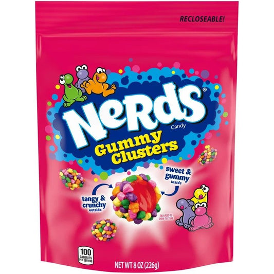 Nerds Gummy Clusters Candy Stand up Bag