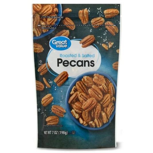 Great Value Roasted & Salted Pecans 7 oz