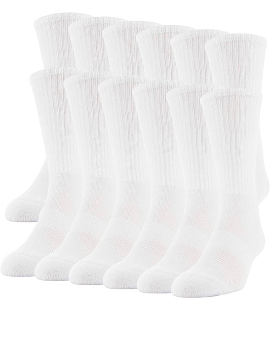 Cotton crew socks - 6Pk - Choose Color