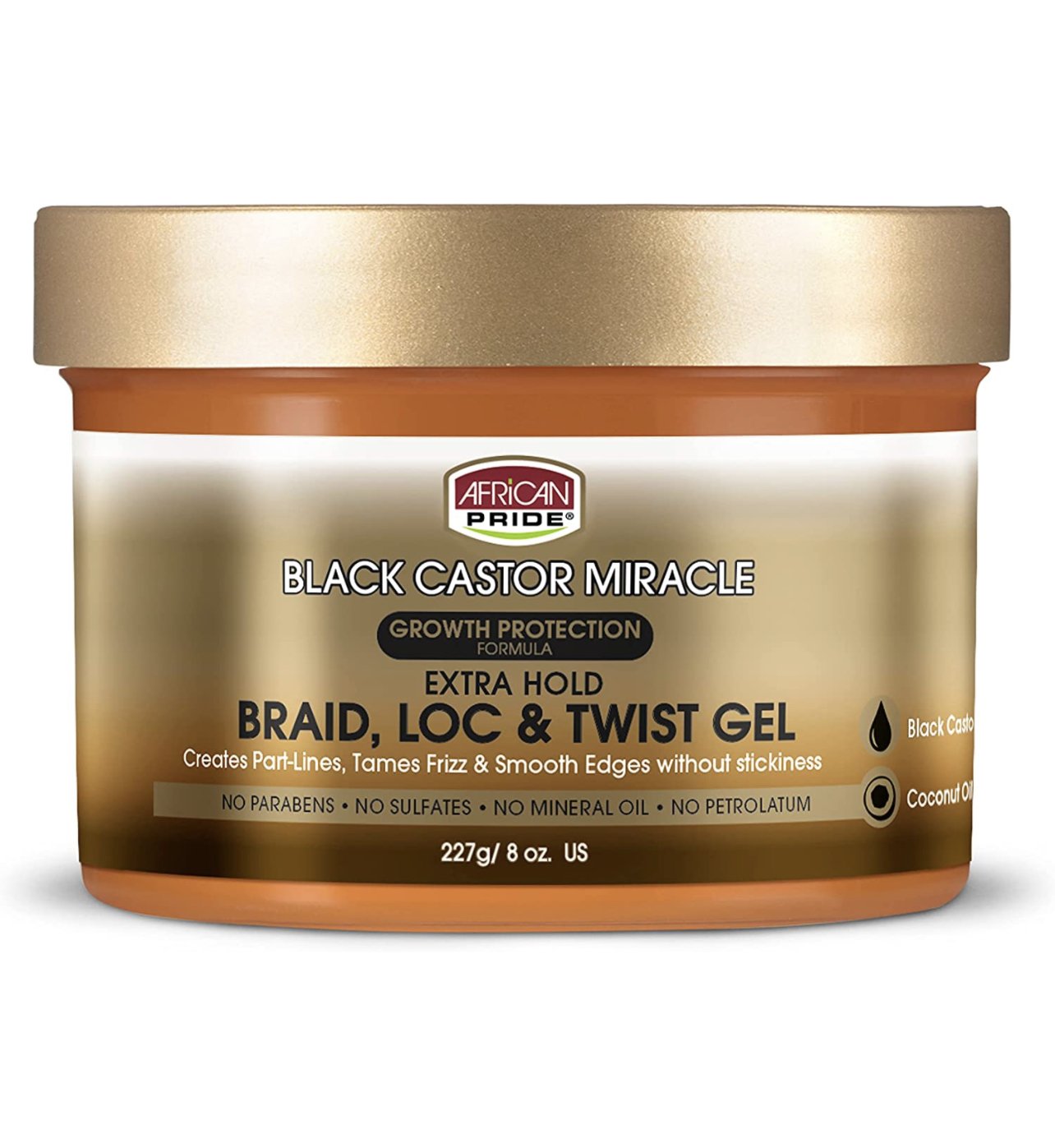 Black Castor Miracle Extra Hold Braid, Loc, Twist Gel