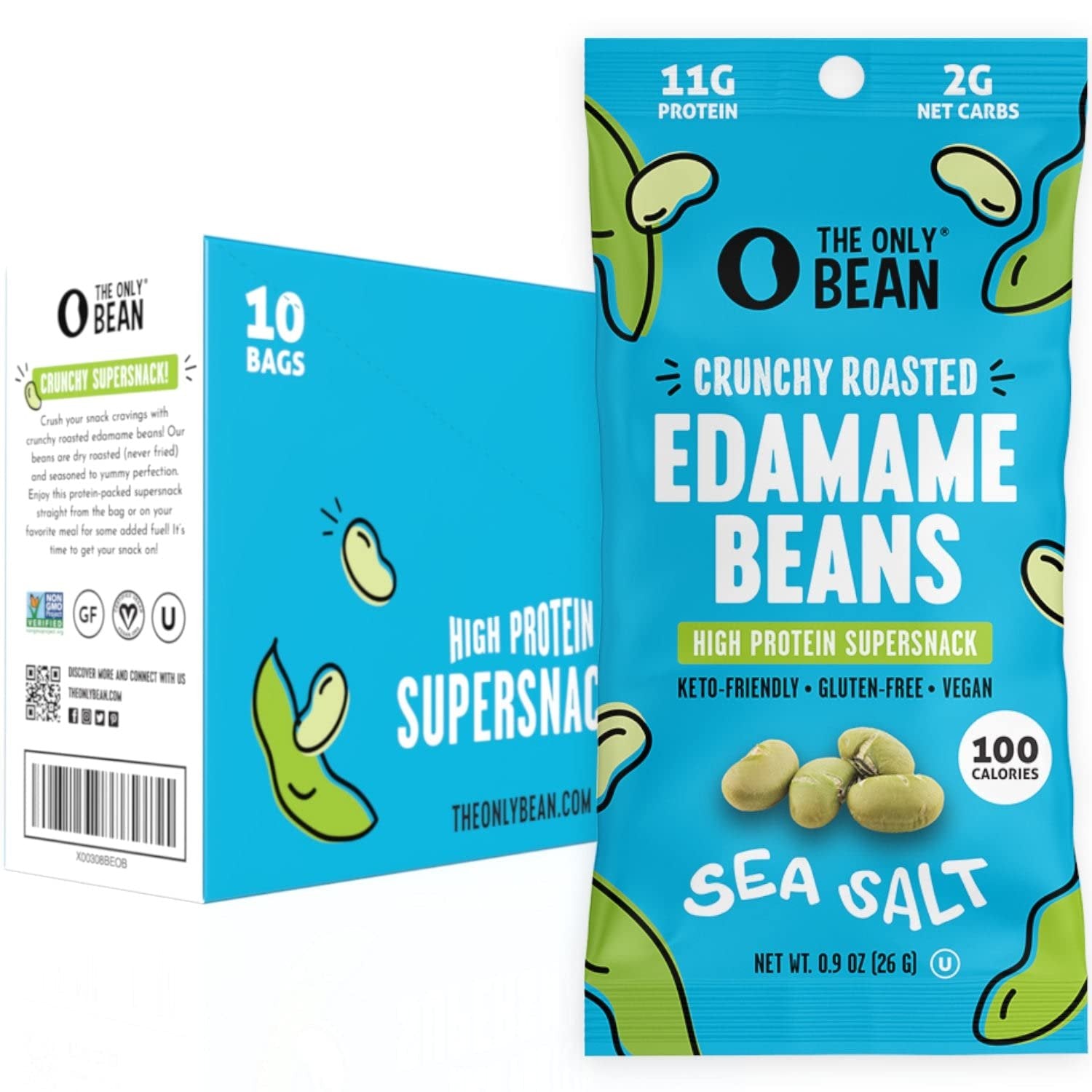 Crunchy Dry Roasted Edamame Snacks - 10 Pack