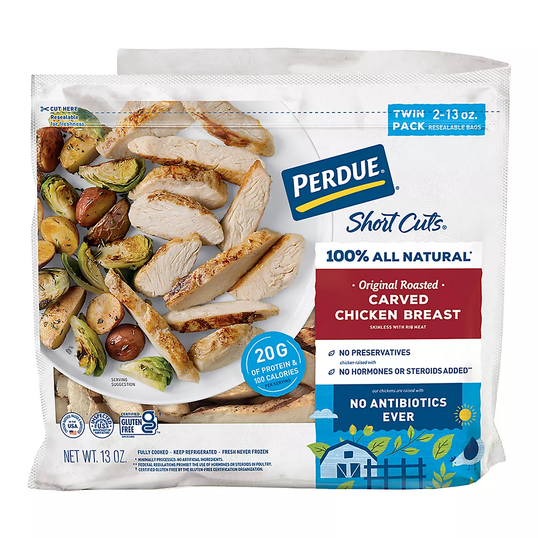 Perdue Short Cuts Original Roasted Carved Chicken Breast, 2 pk./13 oz.